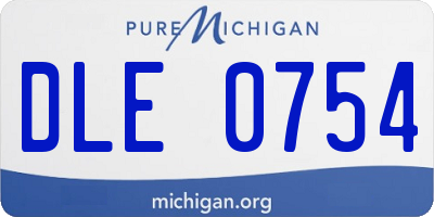 MI license plate DLE0754