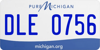 MI license plate DLE0756