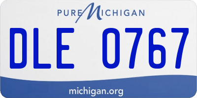 MI license plate DLE0767