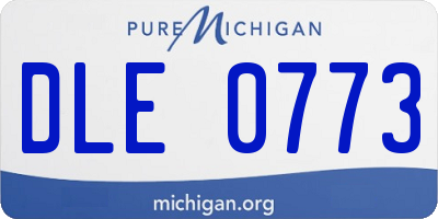 MI license plate DLE0773
