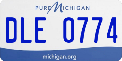 MI license plate DLE0774