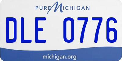 MI license plate DLE0776