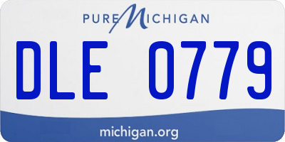 MI license plate DLE0779