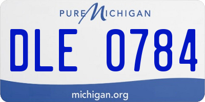 MI license plate DLE0784