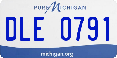 MI license plate DLE0791