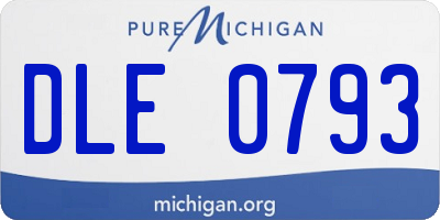 MI license plate DLE0793