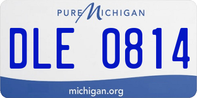 MI license plate DLE0814