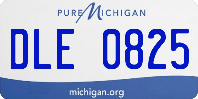 MI license plate DLE0825