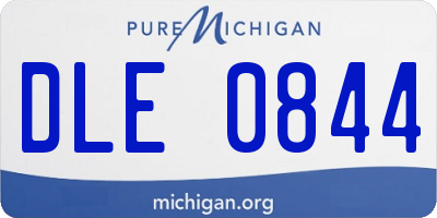 MI license plate DLE0844