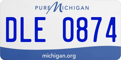 MI license plate DLE0874