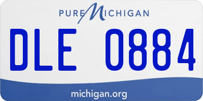 MI license plate DLE0884