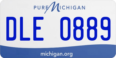 MI license plate DLE0889