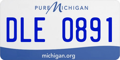 MI license plate DLE0891