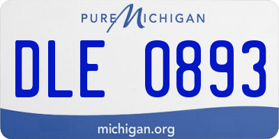 MI license plate DLE0893