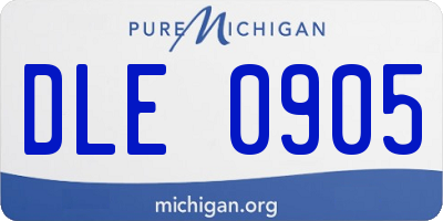 MI license plate DLE0905