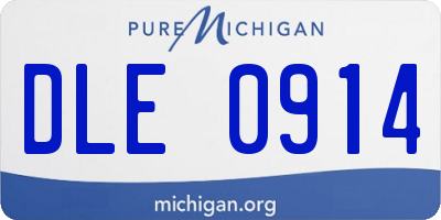 MI license plate DLE0914