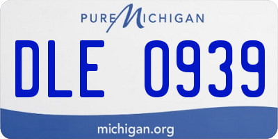 MI license plate DLE0939