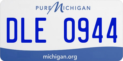 MI license plate DLE0944