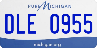 MI license plate DLE0955