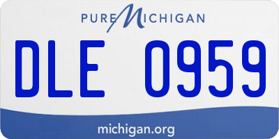 MI license plate DLE0959
