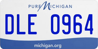 MI license plate DLE0964