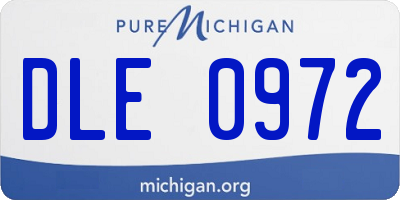 MI license plate DLE0972