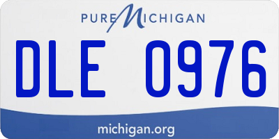 MI license plate DLE0976