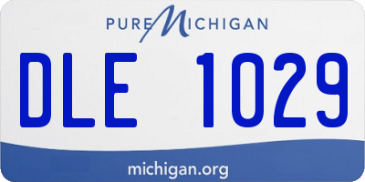 MI license plate DLE1029