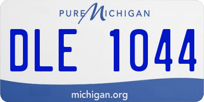 MI license plate DLE1044
