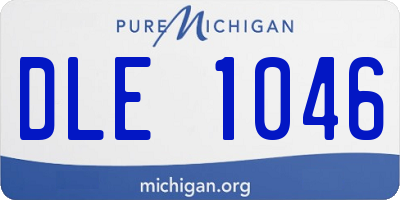MI license plate DLE1046