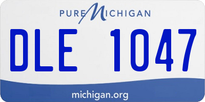 MI license plate DLE1047