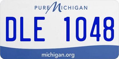 MI license plate DLE1048