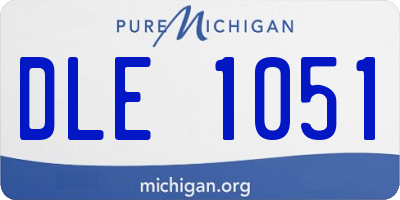MI license plate DLE1051