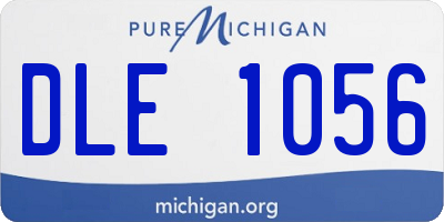 MI license plate DLE1056