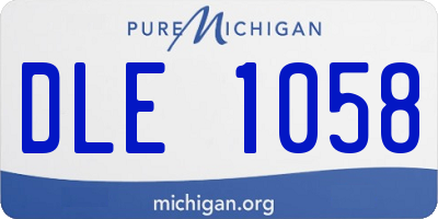 MI license plate DLE1058
