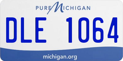 MI license plate DLE1064