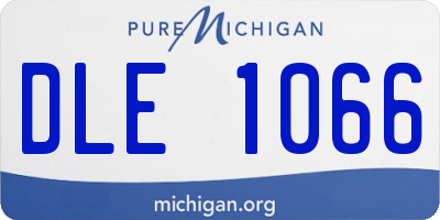 MI license plate DLE1066
