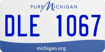 MI license plate DLE1067