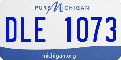 MI license plate DLE1073