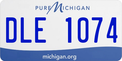 MI license plate DLE1074