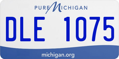 MI license plate DLE1075