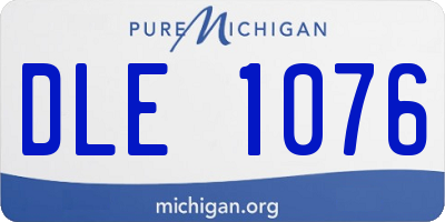 MI license plate DLE1076