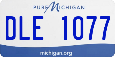 MI license plate DLE1077