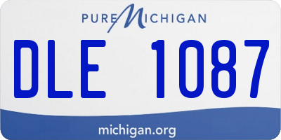 MI license plate DLE1087