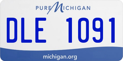 MI license plate DLE1091