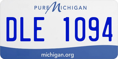 MI license plate DLE1094
