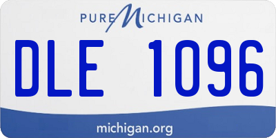 MI license plate DLE1096