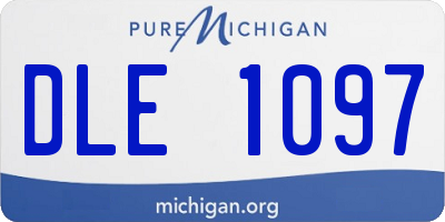 MI license plate DLE1097
