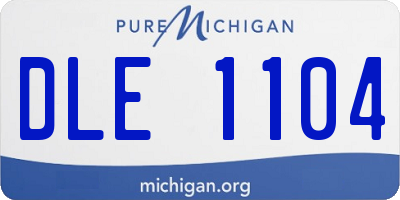 MI license plate DLE1104