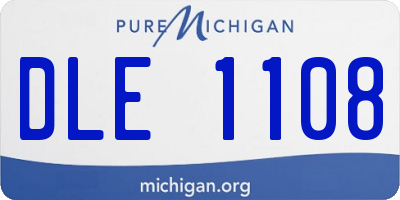 MI license plate DLE1108